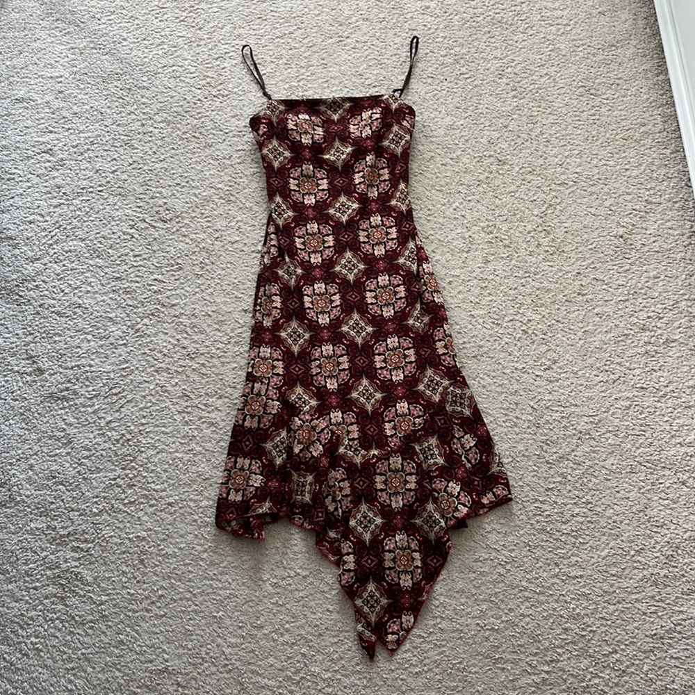 thrifted, spaghetti strapped long dress